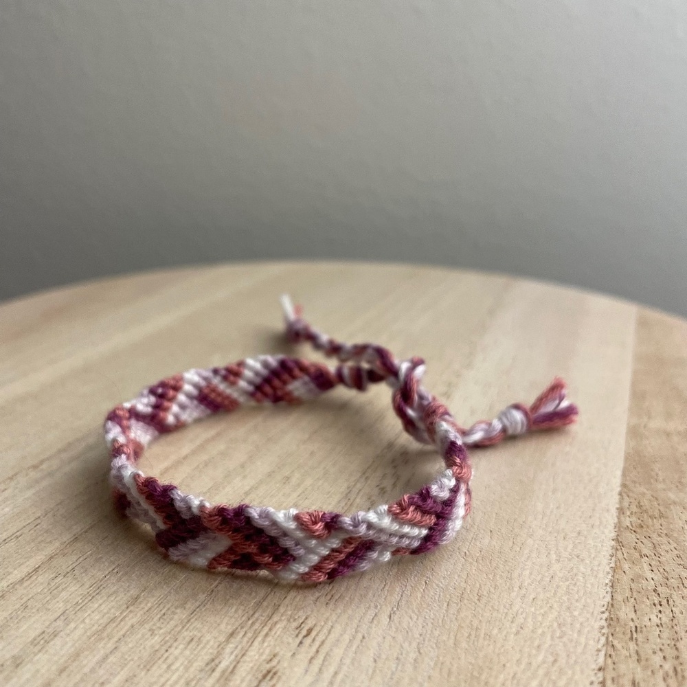 Purple Coral Woven Bracelet
